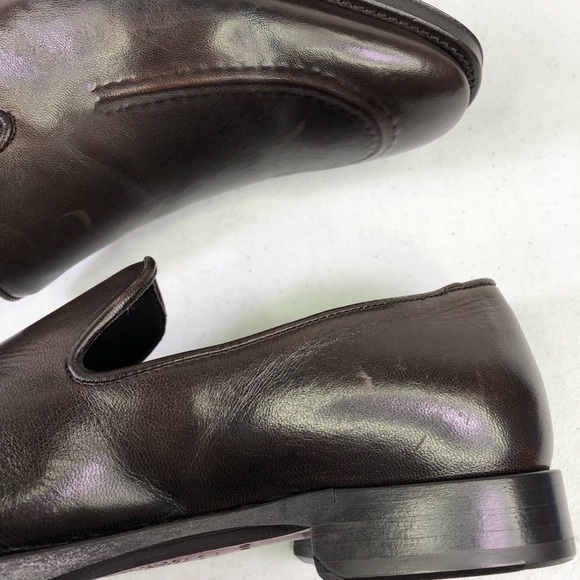 John Varvatos Madison Apron Chocolate Loafer Shoes main image 13